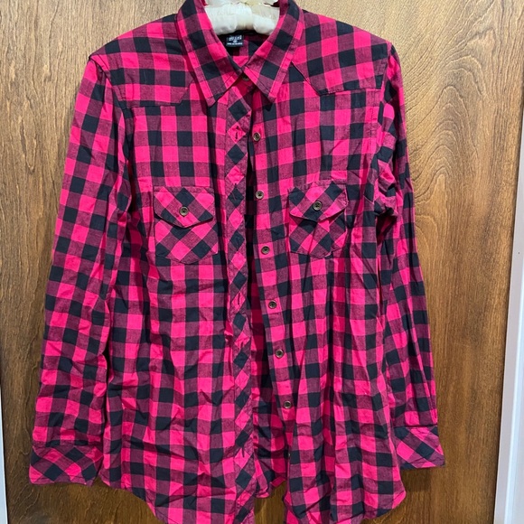 buffalo check button down shirt